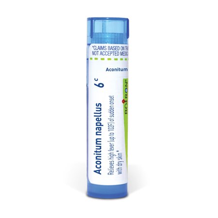 Boiron Aconitum Napellus 6C, Homeopathic Medicine for High Fever (Up To 102F) Of Sudden Onset With Dry Skin, 80 Pellets