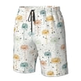 thumbnail image 4 of Sikiie Dandelion Print Men's Beach Shorts, High Elastic Quick-drying Shorts - with Drawstring and Slip Pockets, Suitable for Beach, Sports, Vacation-Large, 4 of 6