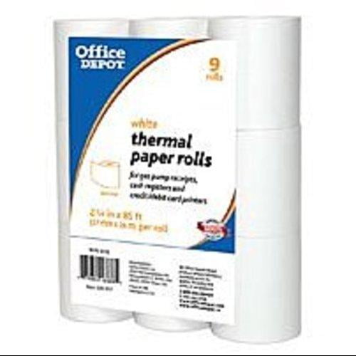 Office Depot Thermal Paper Rolls, 2 1/4in. x 85ft., White, Pack Of 9, 109317
