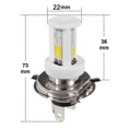 thumbnail image 4 of Bombilla de faro de motocicleta LED de cerámica H4 6500K 1080LM Bombilla de faro de haz alto / bajo, 4 of 5
