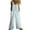 White, variant on ZyeKqe Jumpsuits for Women Sleeveless Square Neck Rompers Wide Leg Pants Casual Loose Overalls