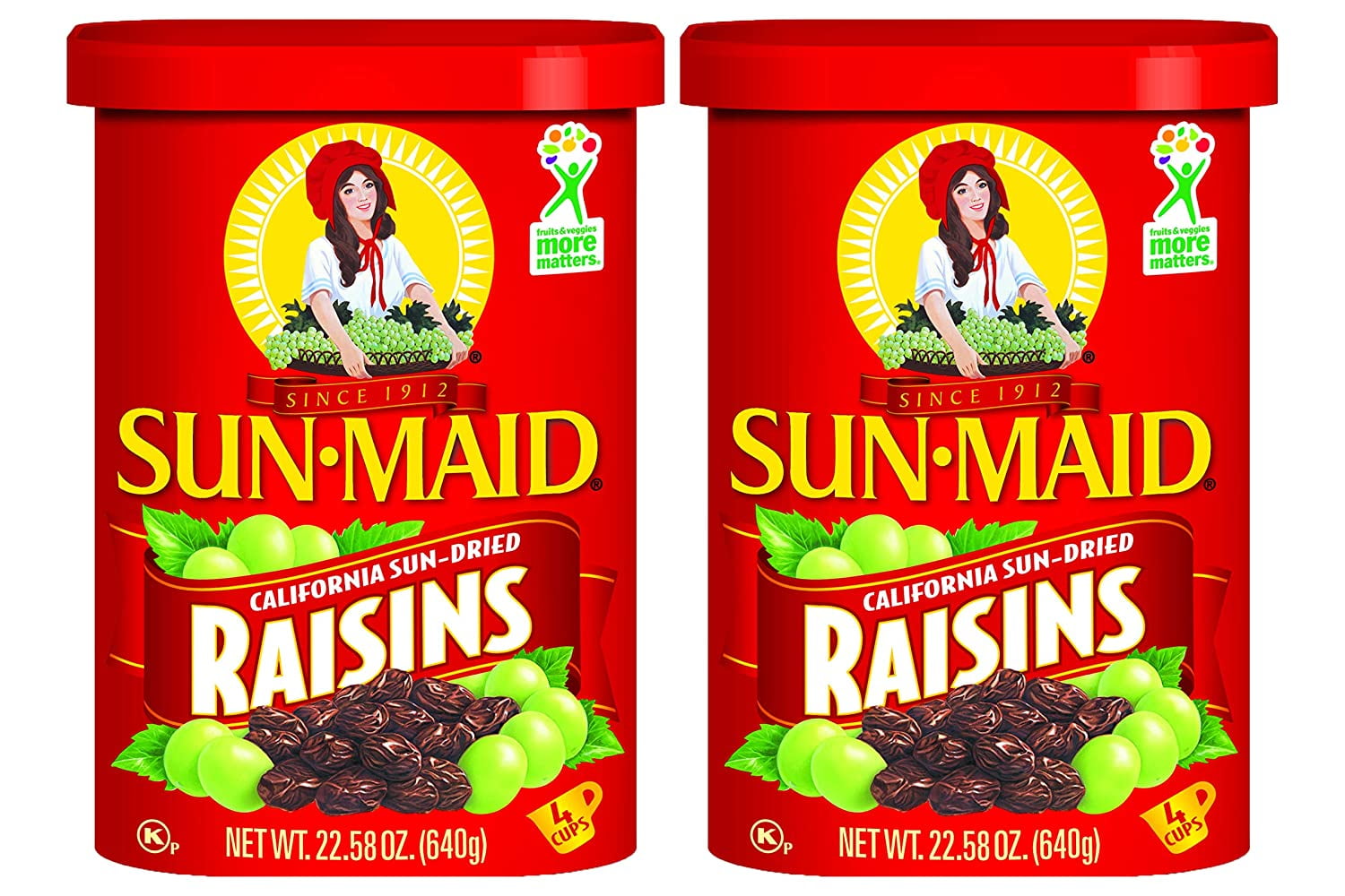 SunMaid NTS Raisins Canister, 22.58 OZ