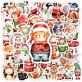 thumbnail image 2 of Pegatinas navideñas con bonitos dibujos animados para hacer álbumes de recortes, regalo, pegatinas para niños de PVC, impermeables, divertidos juguetes de Año Nuevo para ordenador portátil y teléfono, 2 of 4