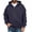 Navy, variant on GrmtClth Mens Plain Quarter Zip Hoodies Soft WarmFabric Half Zip Neck Hooded Sweatshirt Long Sleeve Convenient Storage Pocket Tops Gray M