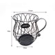 thumbnail image 5 of Matsuzay Contenedores de cesta de almacenamiento de café, estante Universal para aperitivos de escritorio, soporte de comida de fruta en forma Juegos de servir café y té Dorado, 5 of 6