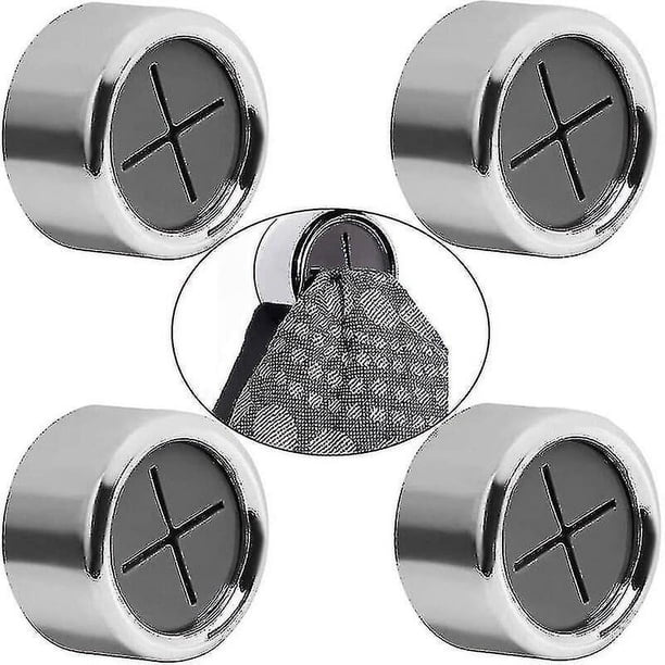 Juego de 4 pinzas para toallas autoadhesivas, sin necesidad de taladrar, para baño, cocina y hogar (4 unidades)