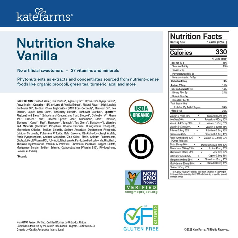 Kate Farms Nutrition Shake  