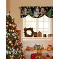 thumbnail image 4 of Christmas Tie Up Valances Curtain, Gingerbread Man Snowman Xmas Tree Star Retro Black Adjustable Rod Pocket Short Window Treatment Tie Up Curtains Valances for Kitchen Living Room Bathroom 60x18 In, 4 of 9