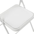 thumbnail image 6 of 6 Pack White Folding Chairs with Padded Seats, Portable Stackable Foldable Chairs for Indoor & Outdoor, Commercial Seat with Metal Frame for Events Office Wedding Party, 330lbs Capacity, 6 of 7
