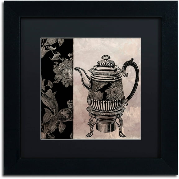Trademark Fine Art "Victorian Table III" Canvas Art by Color Bakery Black Matte, Black Frame