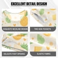 thumbnail image 4 of Pineapple and Flowers Pattern Summer Pajama Set Soft Cotton Short Sleeve Sleepwear 2PCS Pajama Sets Breathable Lounge Set Size 6Y, 4 of 7