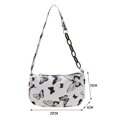 thumbnail image 3 of Bolso de hombro retro con estampado de animales para mujer, Bolso pequeños (mariposa B), 3 of 5