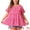Hot Pink, variant on DARING DIVA Women's Plus Polka Dots Ruffle Sleeves Babydoll Tiered Blouse 4X White Green