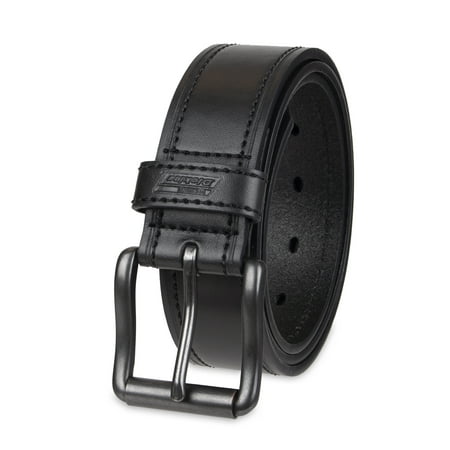 Men's Leather Work Belt with Polished Nickel