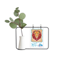 thumbnail image 1 of Colourful Lion Animal Box Stitching Transparent Glass Hanging Vases Decoration Bottle, 1 of 2