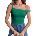 thumbnail image 3 of Womens Off The Shoulder Top Sleeveless Slim Fit Stretchy Tank Top Y2k Casual T Shirts, 3 of 6