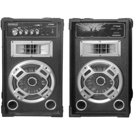 Pyle-Pro Disco Jam Dual Bookshelf Stereo Speaker System Pyle-Pro Disco Jam Dual Bookshelf Stereo Speaker System