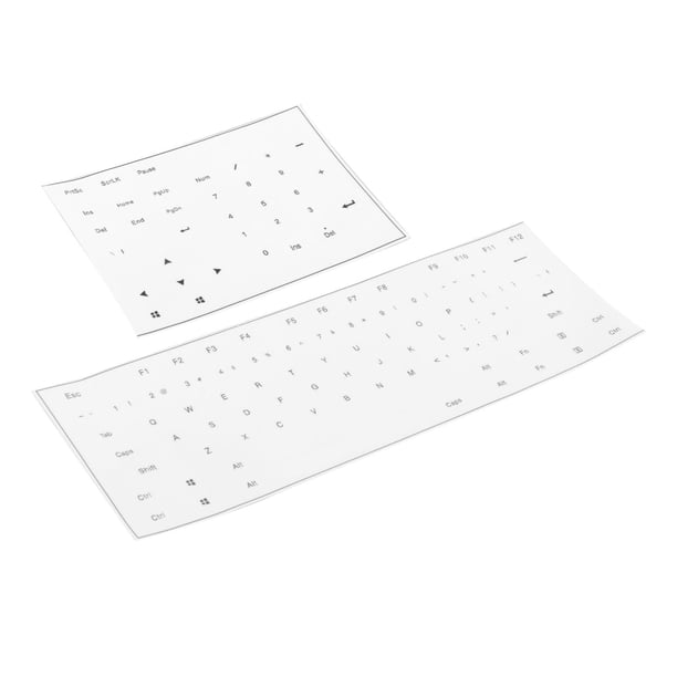 Pegatinas laterales para teclado de altura DSA para teclas de membrana mecánicas de escritorio, fáciles de usar blanco negro