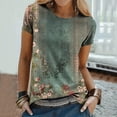 thumbnail image 2 of MEICHEN Womens Summer Tops Pleated Round Neck Short Sleeve Shirts Daily Wear Blouse for Women, 2 of 9