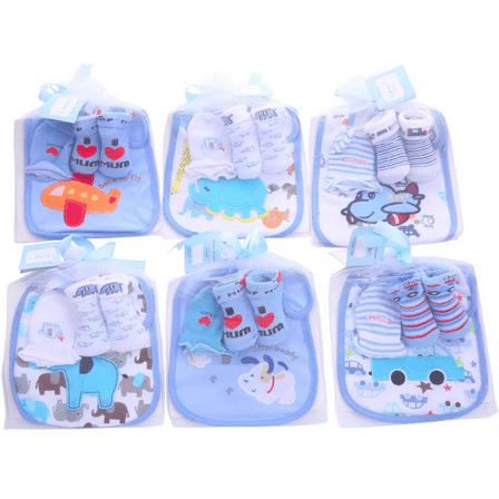 Baby Boy Cotton 3-Piece Set, Assorted, Newborn, 18-Piece