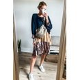 thumbnail image 3 of FOLUNSI Robe Mini Style-Savvy : Manches Bishop & Rayures Tiger Vibe, 3 of 5