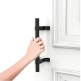 thumbnail image 1 of Grange porte coulissante Poignée Ensemble Antique Fonte lourd solide poignée de fer à la porte (y compris les vis) (NEGRO), 1 of 1
