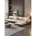 thumbnail image 4 of Leather Sofa Living Room Italian Minimalist Small Apartment Color Matching Chaise Sofa My Lux Decor Round, 4 of 12