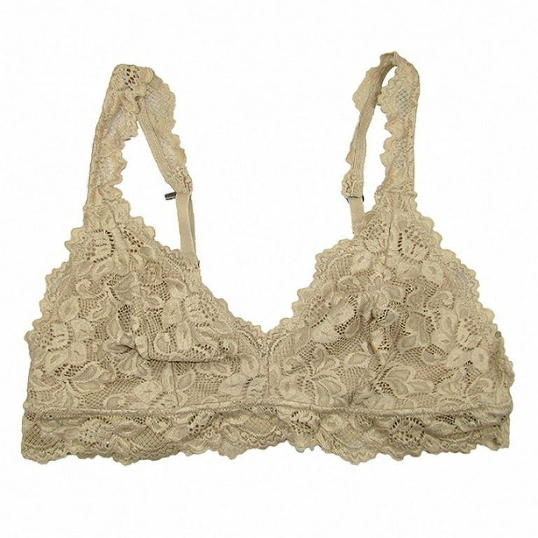 Undie Couture Classic Lace Bralette (Nude, Large)