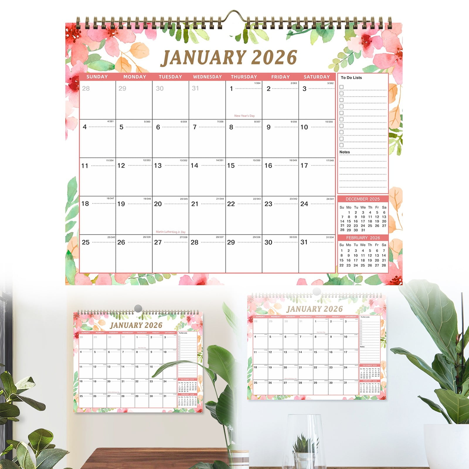 Clode Daily Affirmations Calendar | Desktop Calendar 2026.1-2027.6 Calendar Tear Calendar 2026.1-2027.6 Calendar Motivational Page A Day Desk Decor for Women Year Calendar Wall