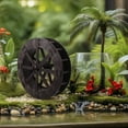 thumbnail image 1 of WASHWEPE Table Fountain Wheels Dark Brown Plastic Decorative Water Feature for Living Room 1Pcs, 1 of 6