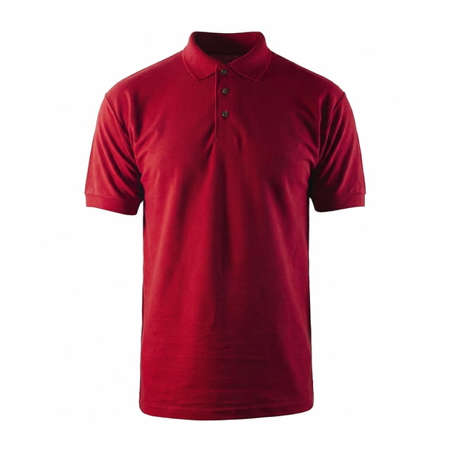 Playera Polo Pique George para Hombre Manga Corta Rojo Talla EG