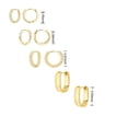 thumbnail image 5 of 4 Pairs Small Gold Hoops Earrings for Women – 14K Plated Hypoallergenic Lightweight Huggie Hoop Earrings Jewelry Gift Set, 5 of 5