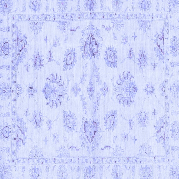 Ahgly Company Indoor Square Oriental Blue Traditional Area Rugs, 3' Square