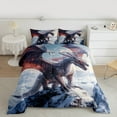 thumbnail image 2 of Homewish Kawaii Flying Dragon Bedding Comforter Set for Kids, Gothic Cartoon Animal Twin Comforter Sets, Winter Snow Mountain Reversible Bedding Set, Super Cozy Room Decor, 2pcs, 2 of 8