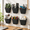 Black, variant on 6-Pack Black Grid Wall Hanging Cups with Hooks, Gridwall Shelf Storage Organizers