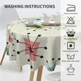 thumbnail image 3 of Retro Mid Century Tablecloth Round Table Cover Washable for Home Kitchen Dining Party 60 X 60 Inches, 3 of 5