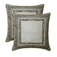 thumbnail image 4 of Cushion Cover Sofa, Light Grey Throw Pillows For Couch 16x16 inch (40x40 cm), Silk Zippered Pillow Covers, Bordered, 3D Textured Sequins, Traditional Pillow Case&nbsp; - Refreshed, 4 of 5