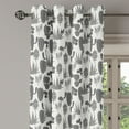 thumbnail image 2 of Ambesonne Cactus Grommet Curtain, Cacti Plant Greyscale, 50" x 108", Grey Ivory, 2 of 6