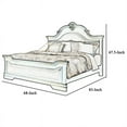 thumbnail image 4 of Benzara Traditional Solid Wood Queen Bed with Block Legs in Brown, 4 of 5