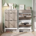 thumbnail image 3 of 1 Mdf+Pb Wave Pattern Two-Door One-Drawer Shoe Cabinet, 3 of 9