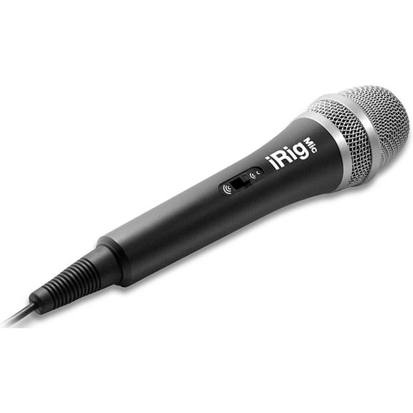 IK Multimedia Microphone à Condensateur Portatif, Prise 3,5 mm pour iPhone, iPad, iPod Touch, et Appareils Android Plus Sortie Casque - Remis à Neuf Excellent