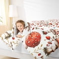thumbnail image 7 of jejeloiu Red Mushroom House Queen Comforter Set,Rustic Farmhouse Cabin Bedding Sets,Spring Garden Bedding Comforter Set,Microfiber Bedroom Decor Reversible,3 Pieces, 7 of 7