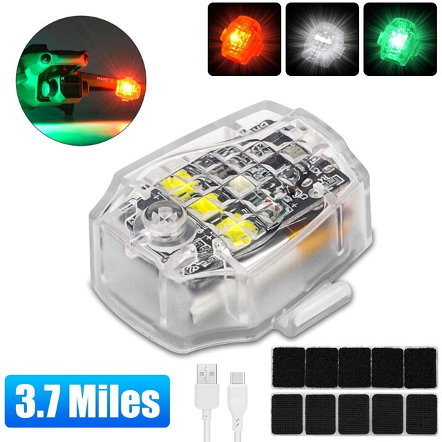 TopOne Mini Strobe Lights USB Rechargeable Flares Emergency Light Compatible for MINI 4PRO Avata/AIR3 Mavic 3PRO Drone
