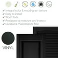 thumbnail image 4 of 12"W X 67"H Lifetime Vinyl, Standard Two Equal Panels, Raised Panel Shutters, W/Installation Shutter-Lok'S & Matching Screws (Per Pair), Black, 4 of 10