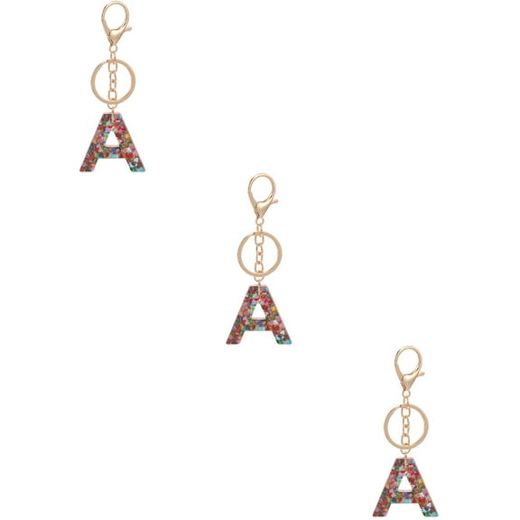 3pcs Letter Keychain Friendship Keychain Hanging Pendant Keychain Purse Charm Accessory