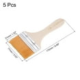 thumbnail image 2 of Unique Bargains 3' Width Small Paint Brush Natural Bristle with Wood Handle Painting Tool 5 Packs, 2 of 5