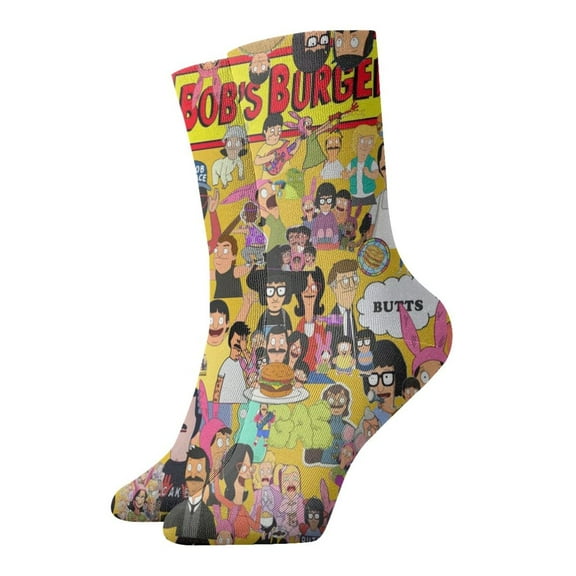 Bob's Burgers Socks Casual Thick Warm Socks Soft Elastic Tube Socks All Season