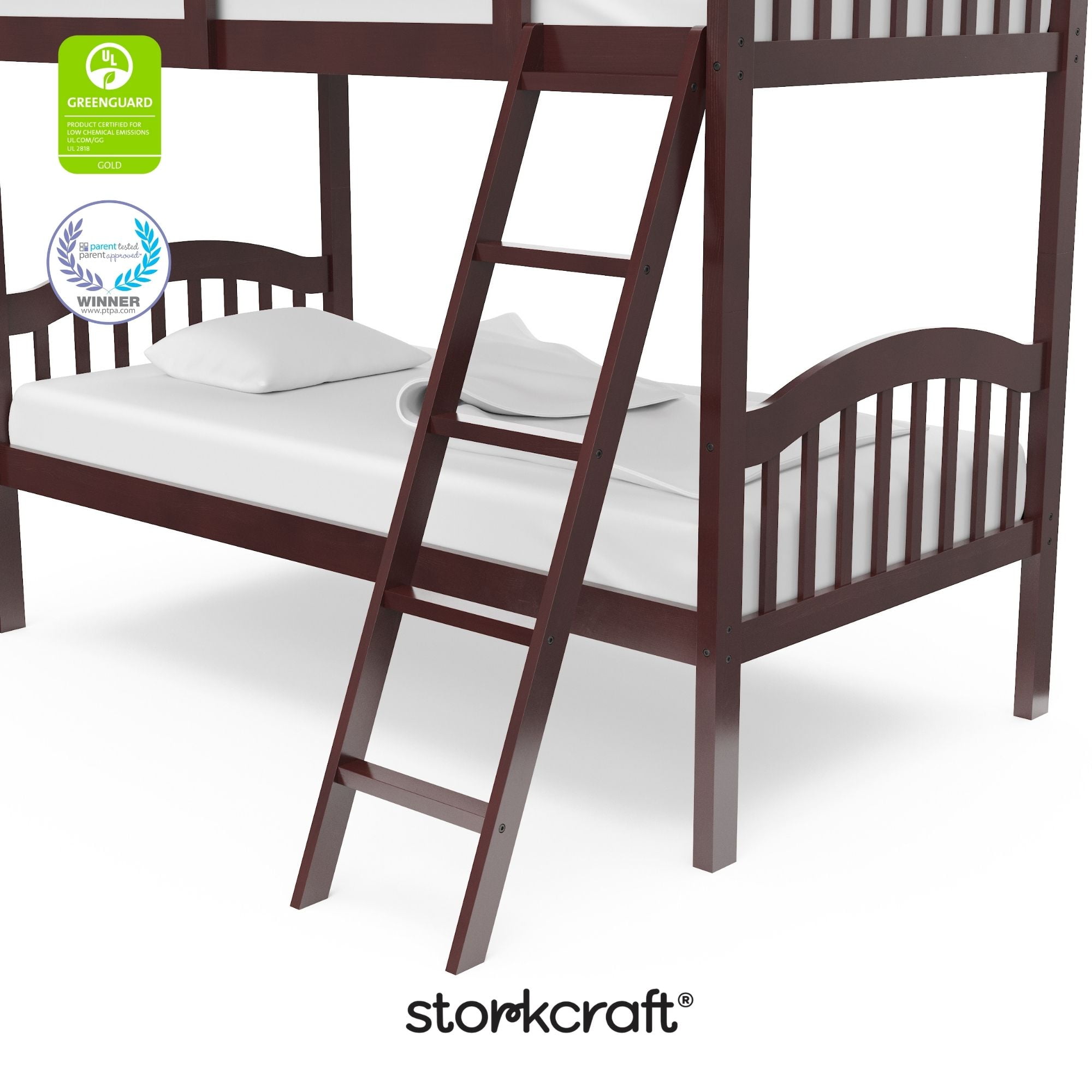 Storkcraft Long Horn Solid Hardwood Twin Bunk Bed