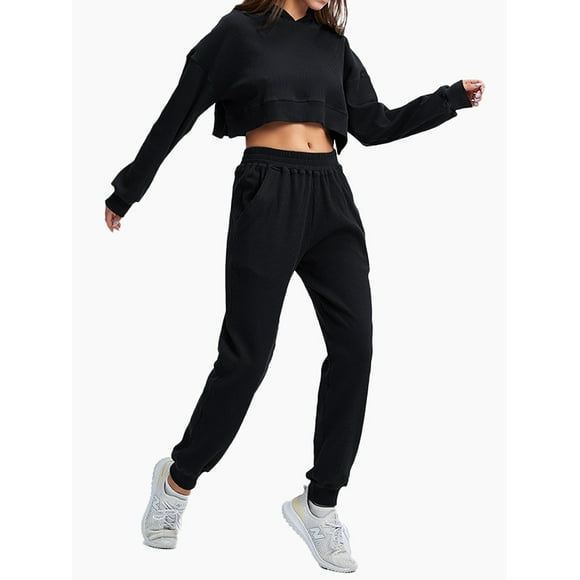 Women's Loose Hooded Sports Guard Fashion Running Solid Color Fitness Clothes Long-Sleeved Yoga Suit WERSEON Modelo