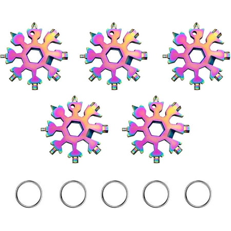 18-in-1 Snowflake Multi-Tool Stainless Steel Multitool Card Combination Compact Portable Outdoor Products Snowflake Tool Card